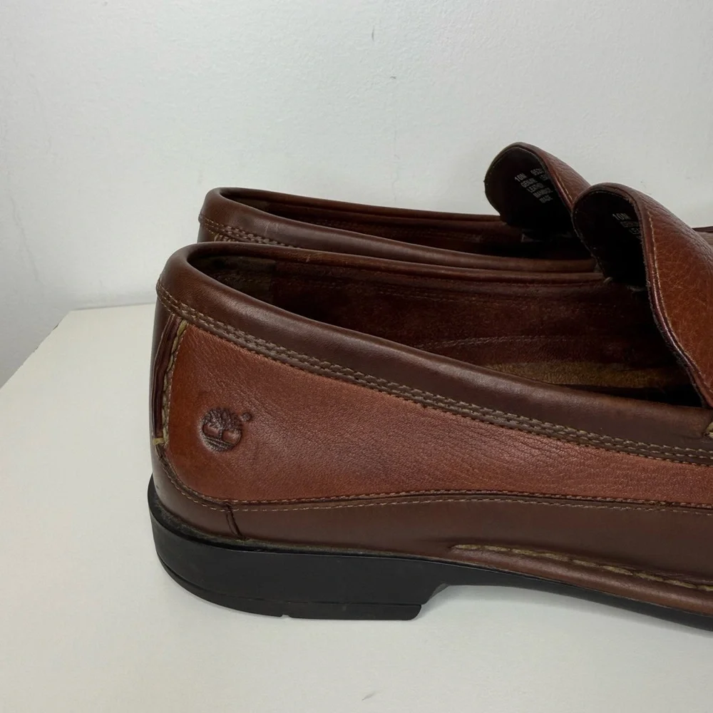 Timberland Smart Comfort System Brown Leather Loafer Shoe Dress Casual Men 10